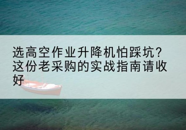 黄山高空作业升降机厂家推荐-选高空作业升降机怕踩坑？这份老采购的实战指南请收好